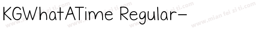 KGWhatATime Regular字体转换